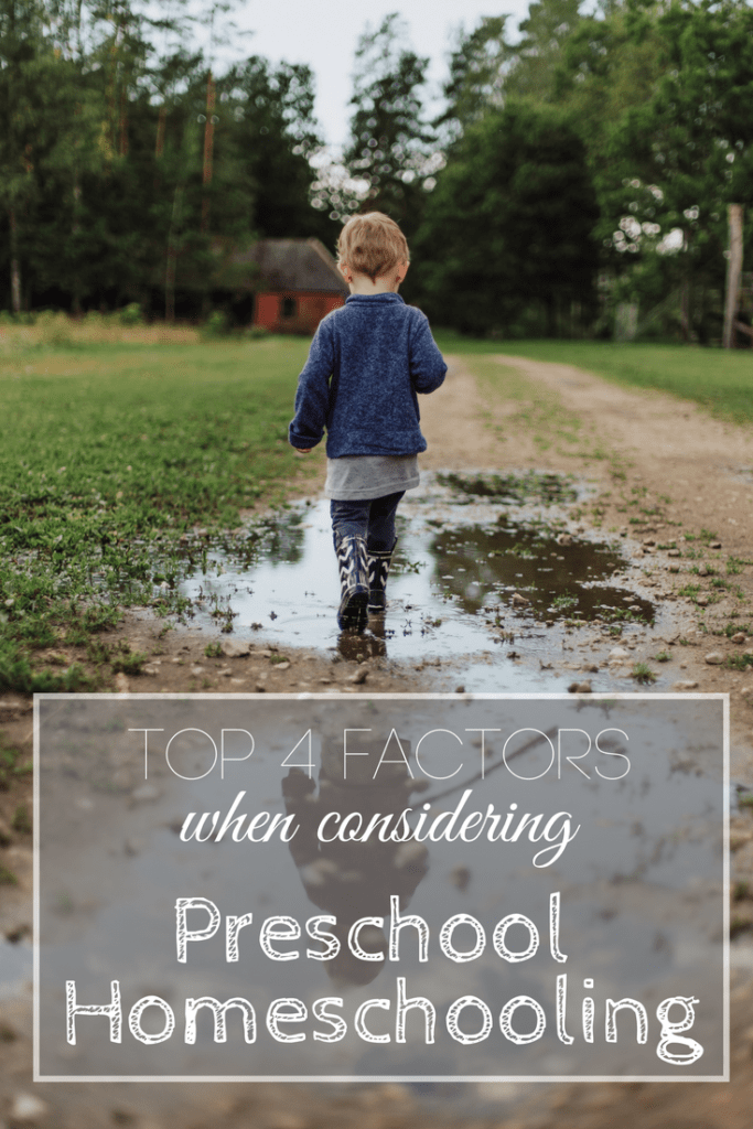 Thinking about Homeschooling your Preschooler? These 4 Factors can help you decide what's best for them!