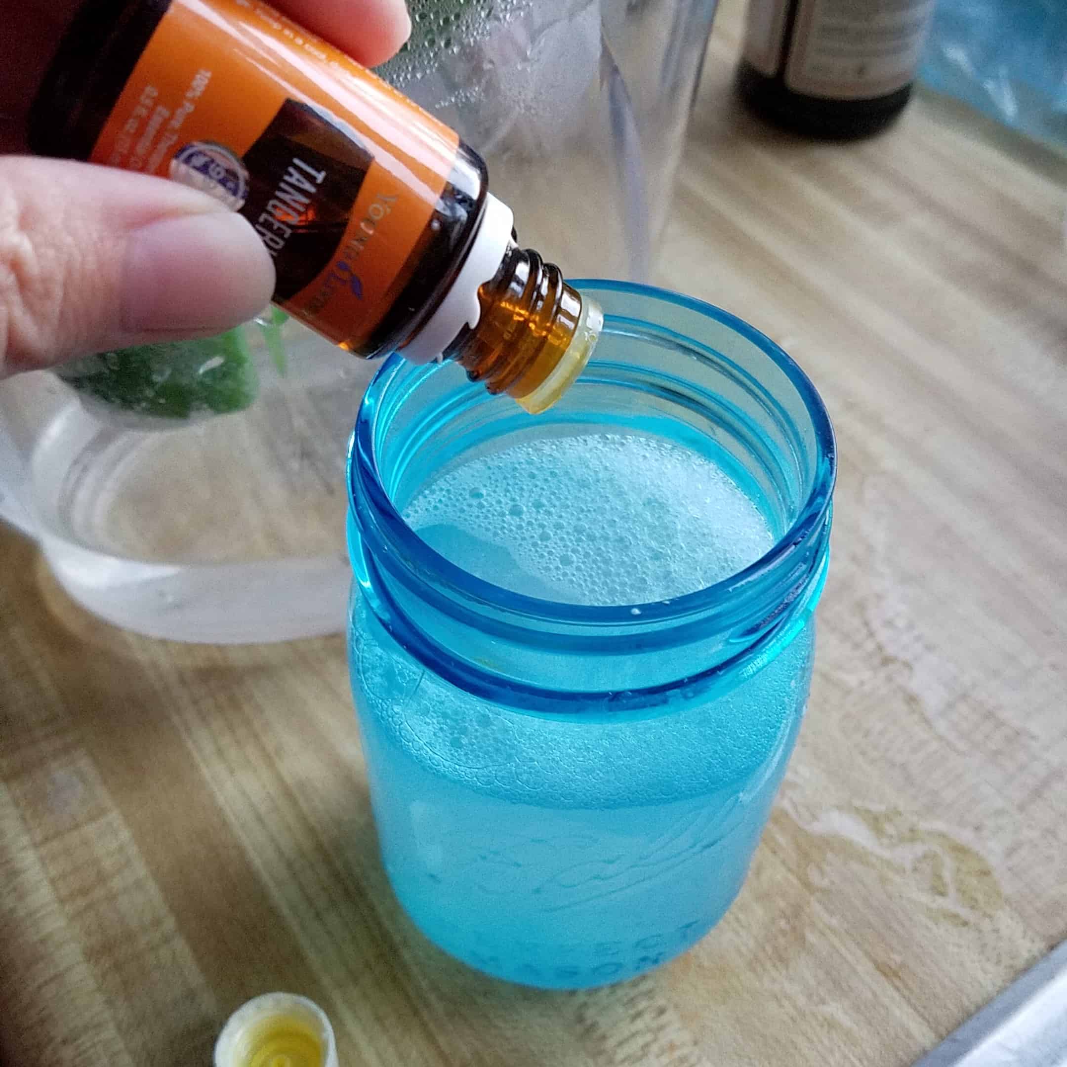 Going toxin free meant giving up all my yummy smelling products, so making this tangy tangerine DIY dish soap is a perfectly delicious replacement!