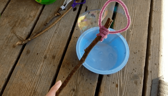 Fuzzy Stick Bubble Wands Craft