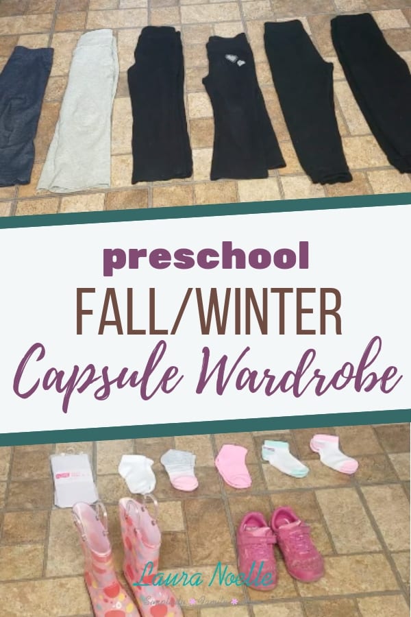 Capsule wardrobes mean less pieces of clothing but more versatile options to mix and match. This is my preschool daughter's Fall/Winter Capsule Wardrobe.
