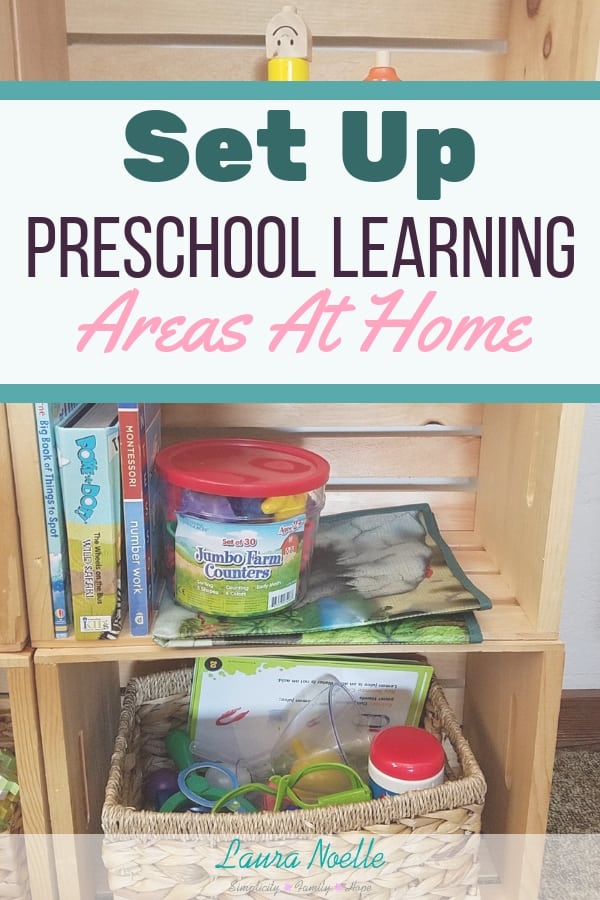How to set up homeschool preschool learning areas in your home. || homeschooling | preschool at home | early childhood activities | #homeschooling #preschool #organization