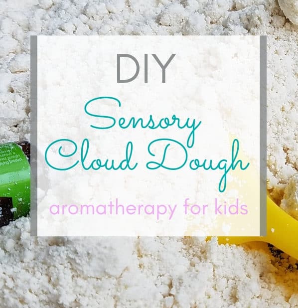 Learn how to make simple DIY Sensory Cloud Dough with essential oils. || sensory for kids | DIY | aromatherapy for kids | #sensoryactivities #diy 