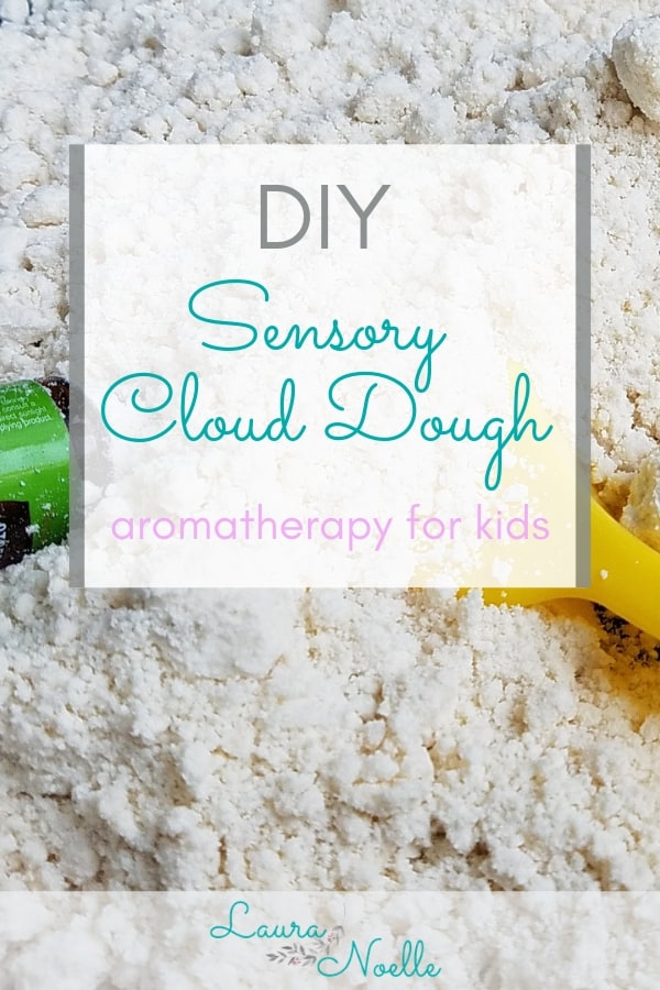 Learn how to make simple DIY Sensory Cloud Dough with essential oils. || sensory for kids | DIY | aromatherapy for kids | #sensoryactivities #diy 