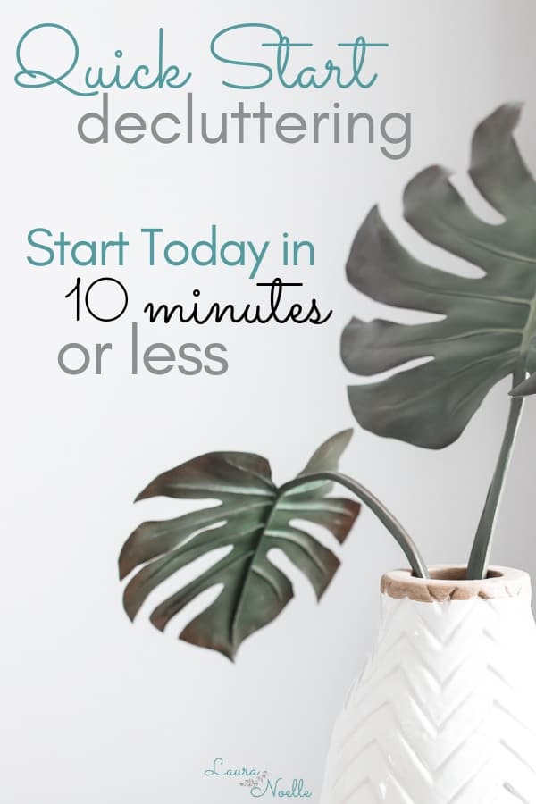 Ready to declutter but don't know where to start? Here's your quick start guide to decluttering: 5 areas in your home to conquer today in 10 minutes or less. || decluttering | home organization | minimalism || #declutteringtips #howtodeclutter #homeorganization