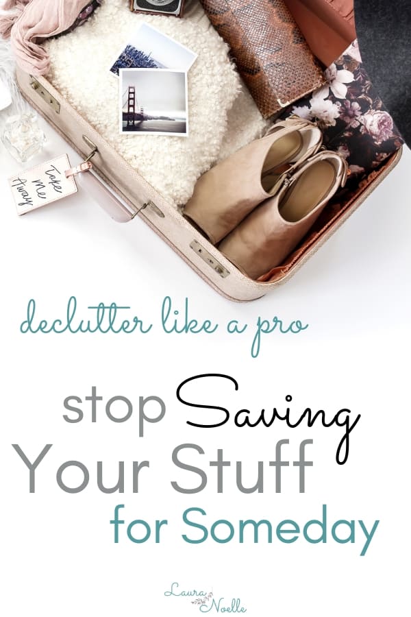 Learn pro decluttering tips for letting go of items that you think you might need someday. Ditch fear and meet your goals with these simple tips for decluttering your home. | decluttering | home organization | sentimental items | #declutter #organizing