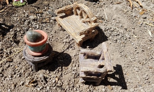 DIY fairy garden staged chairs