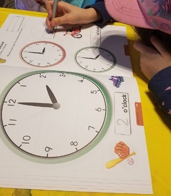 easy telling time workbook